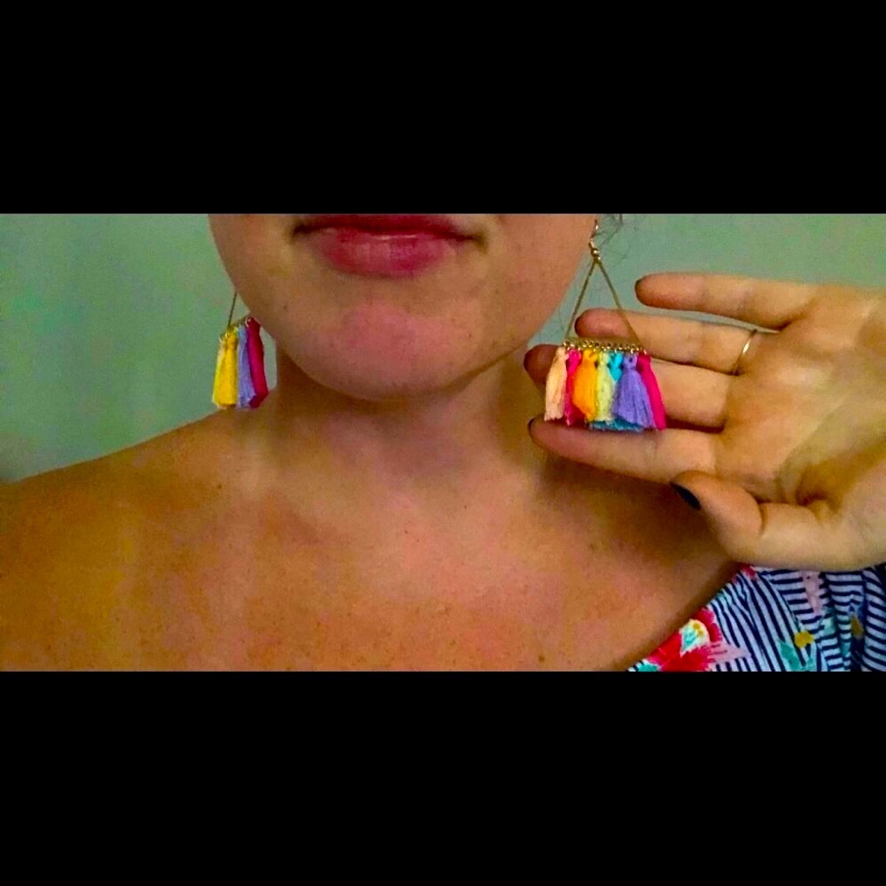 Earrings - Multicolor Tassel